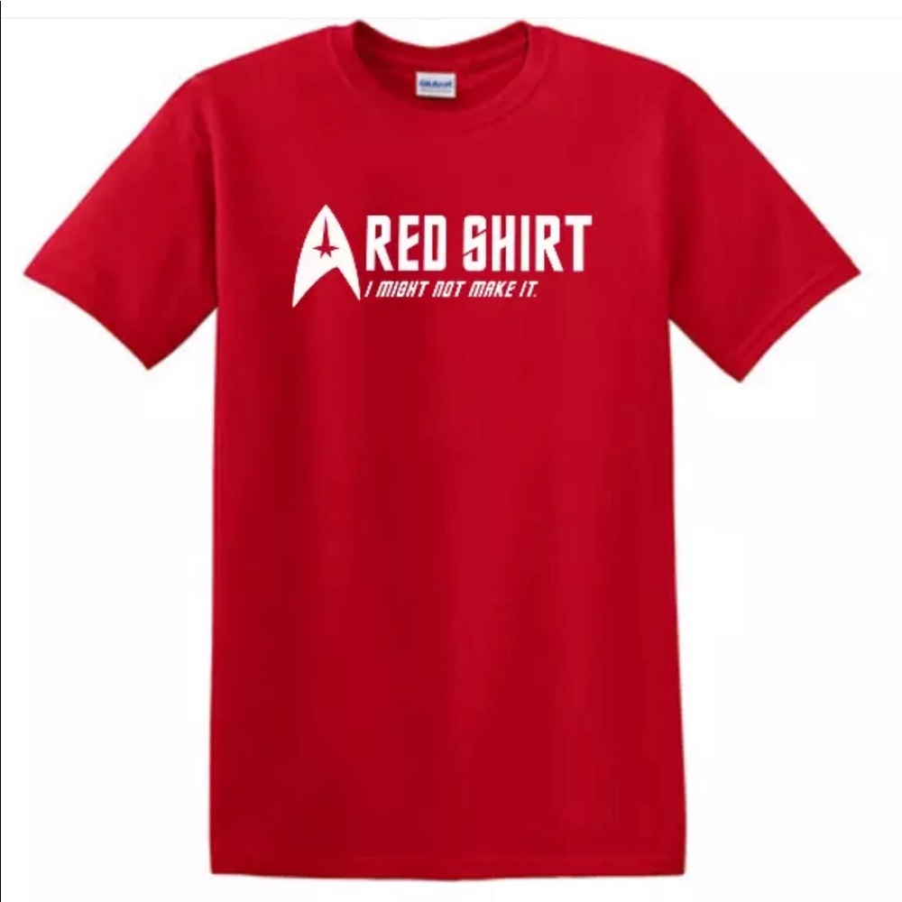 Star Star Trek novelty we may not make it red T